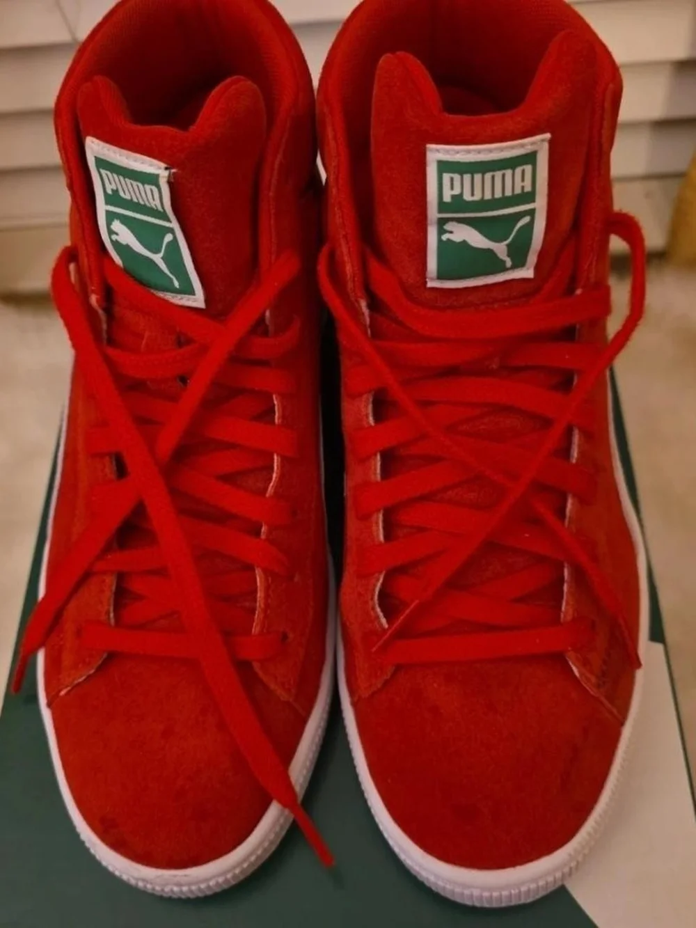 Puma High-Top Sneakers in Red